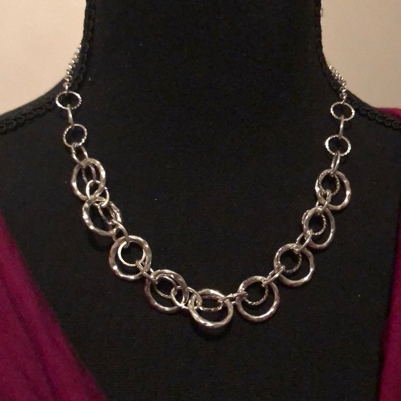 Shiny Silver “Metal” Multi-Loop Necklace (Kohl’s) - Picture 4 of 8